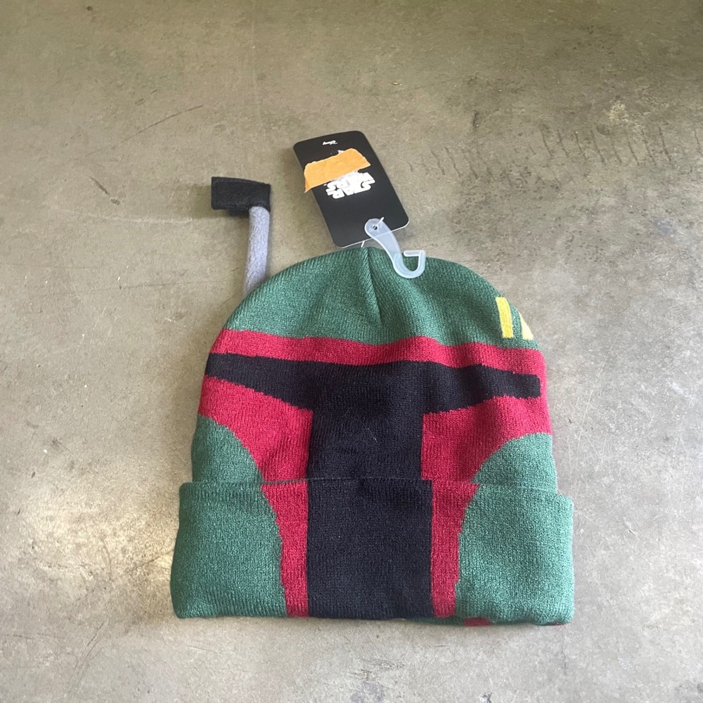 Star Wars Boba Fett Beanie Hat Bioworld Mandalorian 3D Rangefinder New With Tags